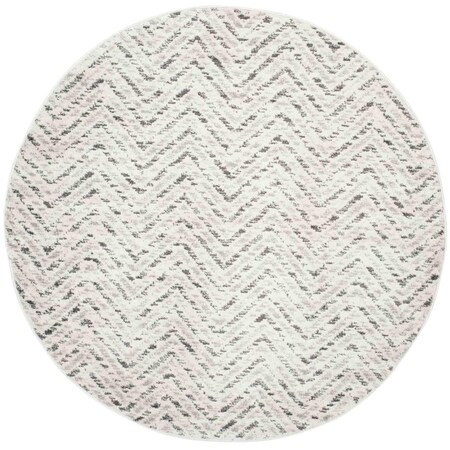 Safavieh Adirondack Round Area Rug, Ivory and Charcoal - 4 x 4 ft. ADR104N-4R